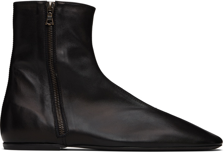 Photo: Dries Van Noten Black Leather Sock Boots