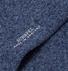 Sunspel - Mélange Organic Cotton-Blend Socks - Men - Blue
