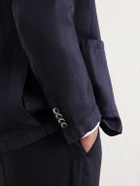 Altea - Aaron Garment-Dyed Linen Blazer - Blue