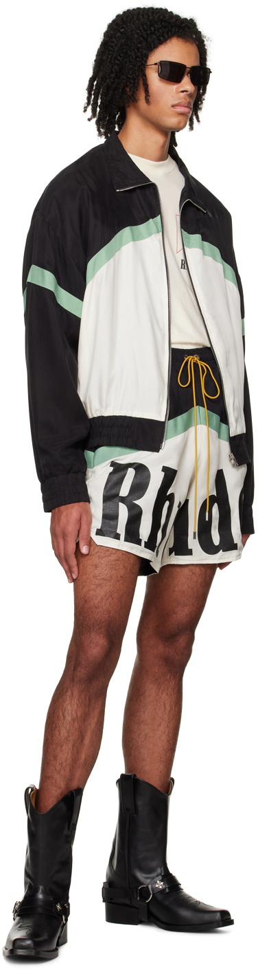 Rhude Black & Off-White Rhude Awakening Shorts