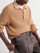 Stòffa - Ribbed Foxfibre® Cotton Sweater - Brown