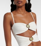 Christopher Esber Mineral Stone cutout jersey maxi dress