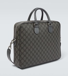 Gucci GG Supreme leather-trimmed briefcase