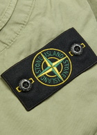Stone Island Logo-appliquéd Stretch-cotton Cargo Trousers Green Light