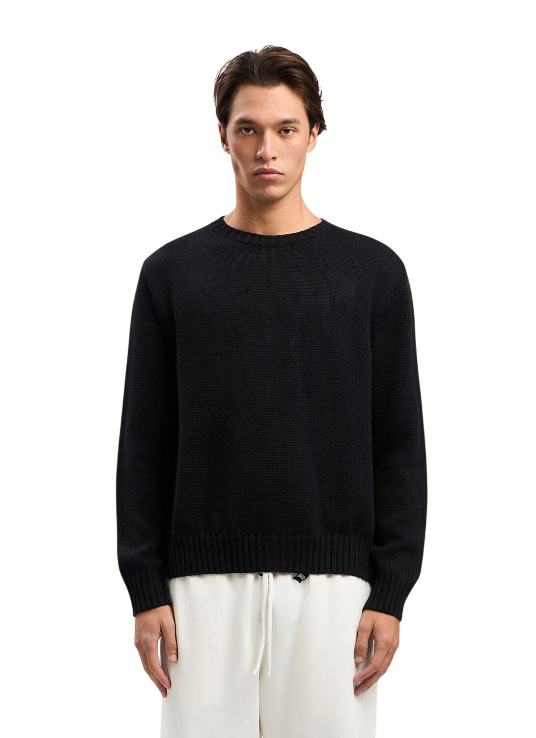 Christian Dada Black Wool Big Face Sweater Christian Dada