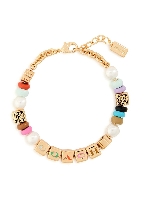 Photo: Coach Logo Charm Bracelet - Multicoloured - One Size