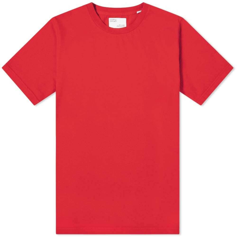 Photo: Colorful Standard Men's Classic Organic T-Shirt in Scarlet Red