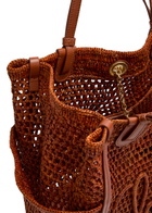 Chloe Iconic Logo Leather and Raffia Tote bag - Brown - One Size