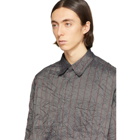 Our Legacy Grey Crushed Memory Striped Shirt