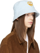 drew house SSENSE Exclusive Blue Painted Mascot Bucket Hat