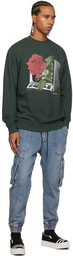 Undercoverism Green Computer Roses Sweatshirt