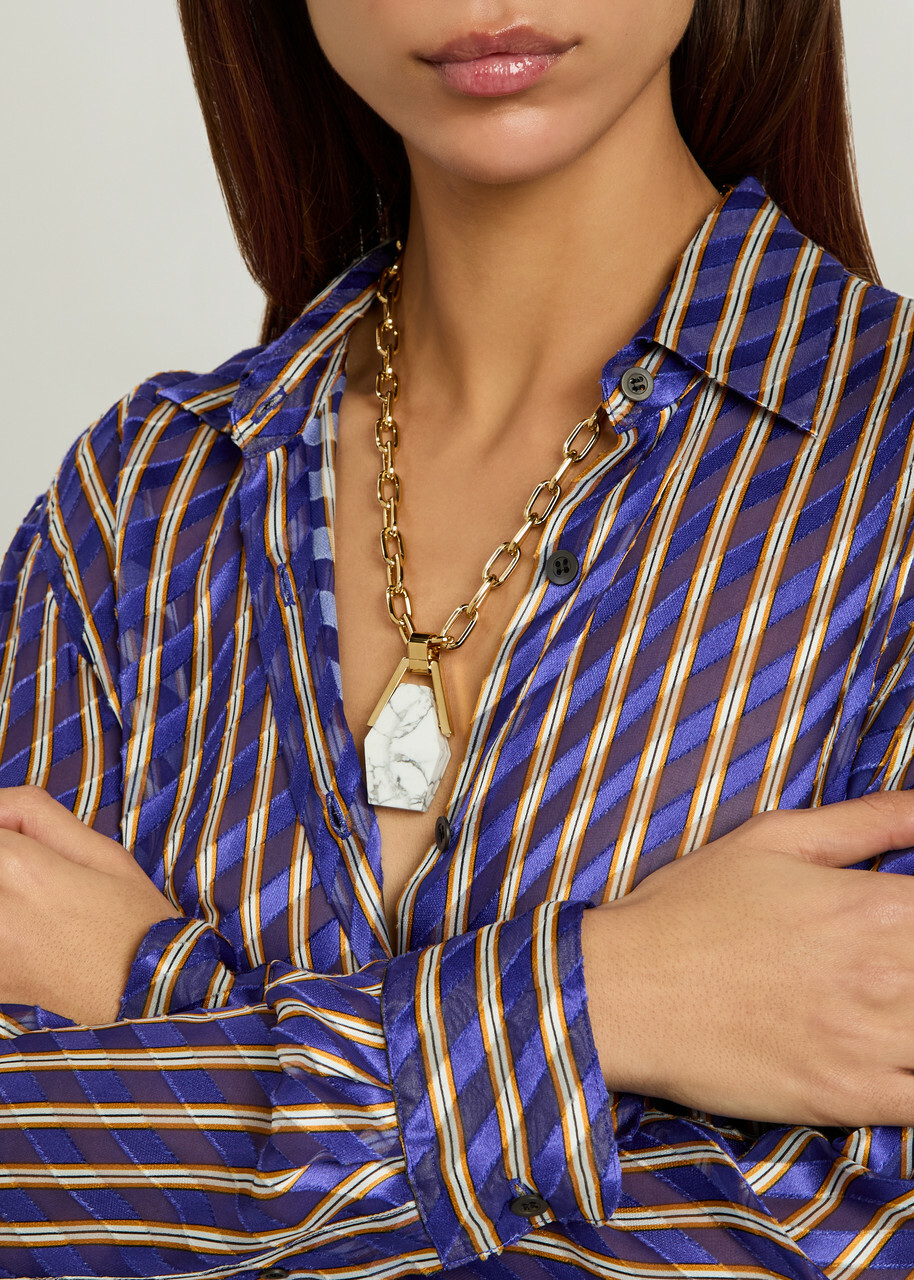 LA Double J Portal 24kt Gold-plated Necklace - One Size