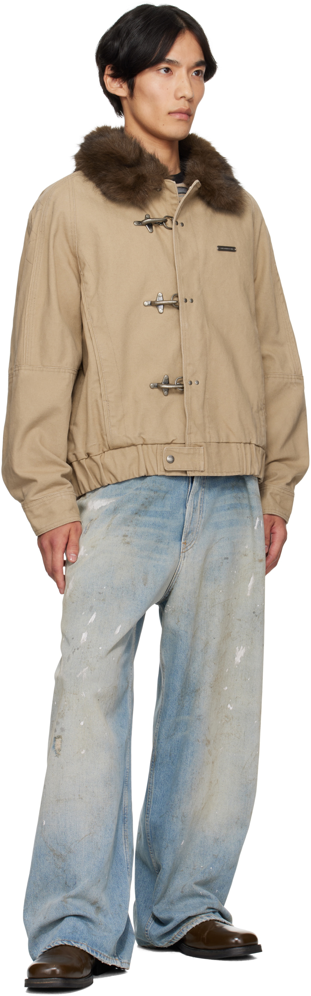 Andersson Bell Beige Ortega Washed Cotton Jacket