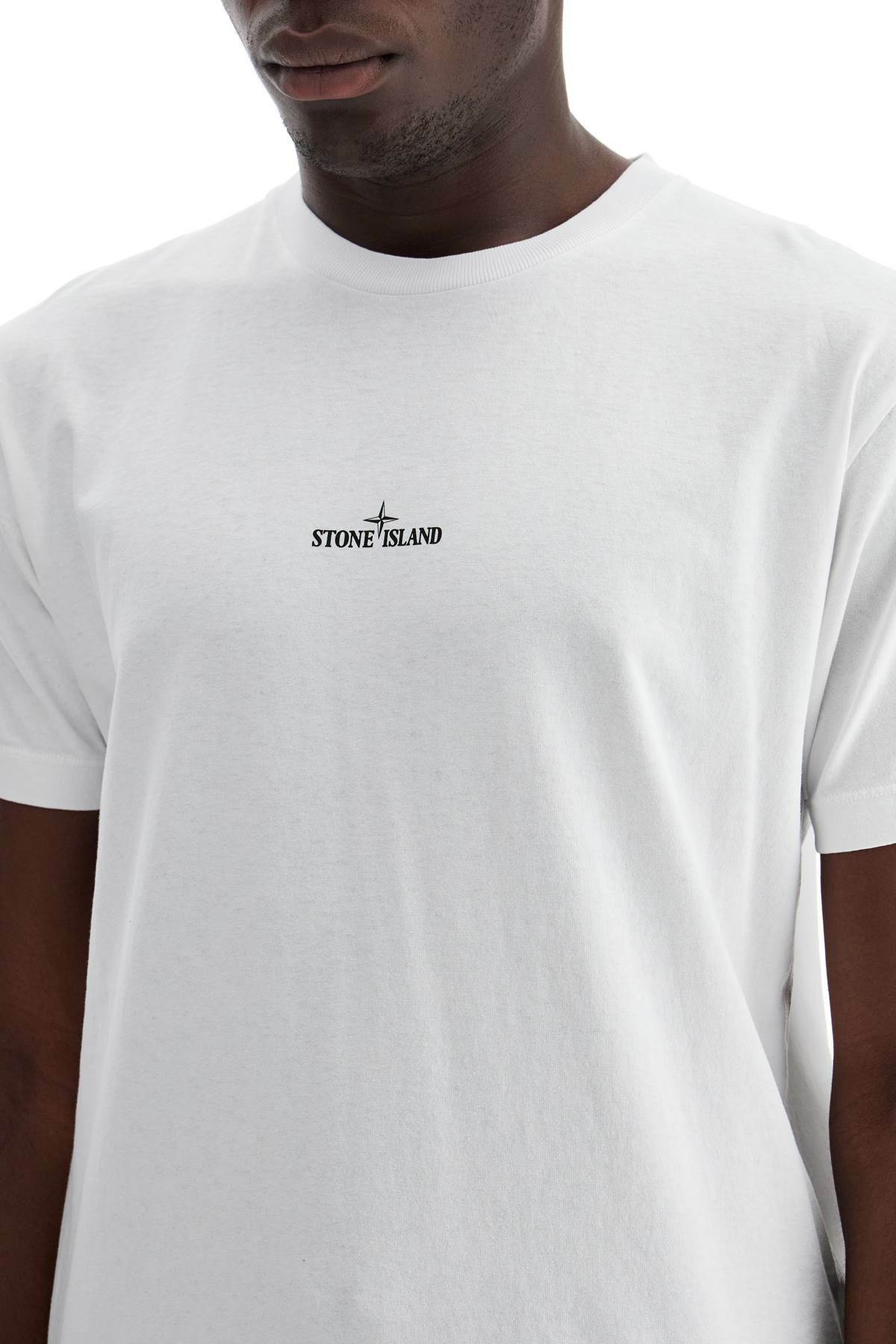 STONE ISLAND regular fit logo t-shirt White