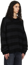 MASTERMIND WORLD Black Distressed Sweater