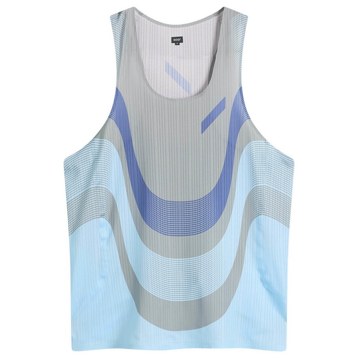 Photo: SOAR Men's Race Vest in Blue/Grey/Light Blue