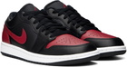 Nike Jordan Black & Red Air Jordan 1 Low Sneakers
