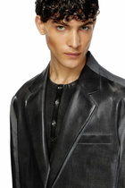 Diesel Oversized blazer with coated front - Jackets - Unisex - Black