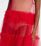 Noir Kei Ninomiya Sheer tulle maxi dress
