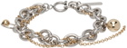 Justine Clenquet SSENSE Exclusive Silver & Gold Lewis Bracelet