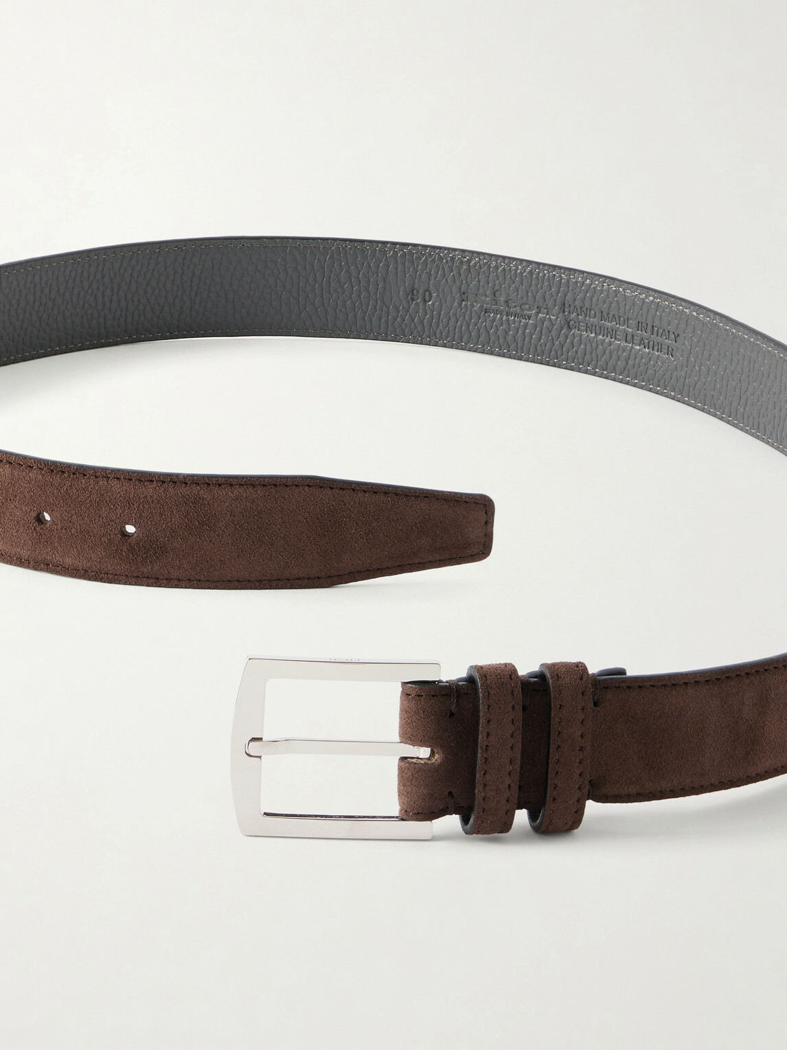 Kiton - 3.5cm Suede Belt - Brown