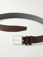 Kiton - 3.5cm Suede Belt - Brown