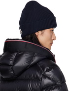 Moncler Navy Ribbed Beanie