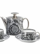 Versace Black Barocco Haze Porcelain Tea Set
