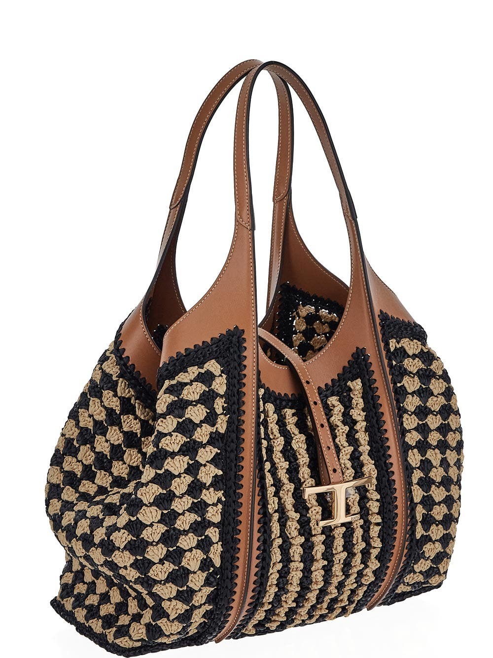 【TOD'S】T TIMELESS SHOPPING BAG Woman MULTICOLOUR T Timeless Shopping Bag in Leather Mini