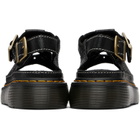 Dr. Martens Black Dunnet Flower Full Grain Leather Sandals