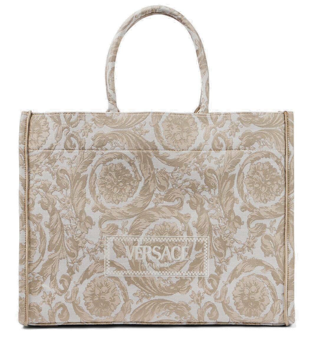 Versace Men's Large Shopper Bag Athena Baroque Black