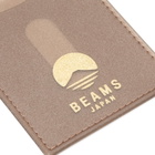 BEAMS JAPAN Logo Card Case in Brown 