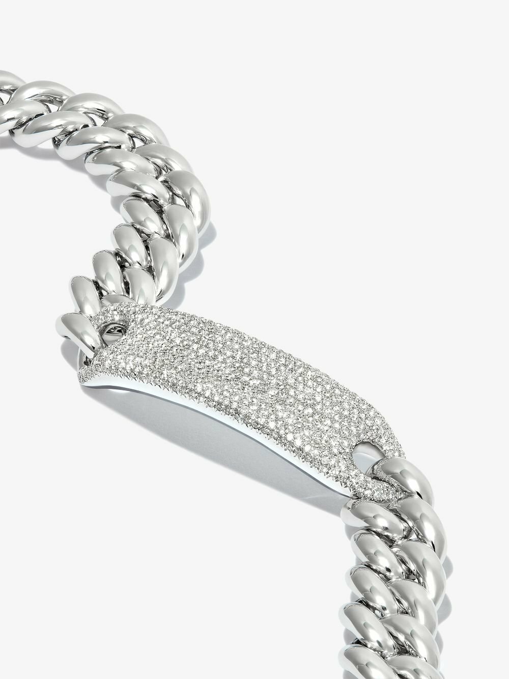 SHAY 18K White Gold Essential ID Link Diamond Bracelet