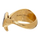 Alan Crocetti Gold and Burgundy Garnet Ring