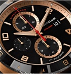 MONTBLANC - TimeWalker Automatic Chronograph 43mm 18-Karat Red Gold, Ceramic and Leather Watch, Ref. No. 117051 - Black