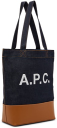 A.P.C. Navy & Tan Axelle Tote