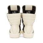 Rick Owens Black and Off-White Geobasket High-Top Sneakers