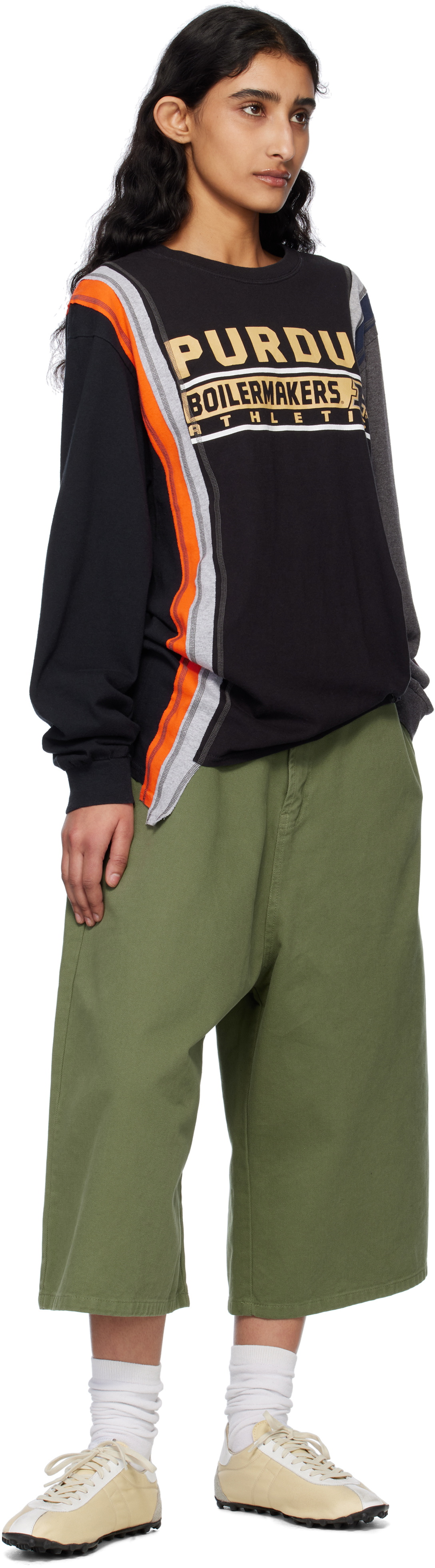 NEEDLES Multicolor 7 Cuts College Long Sleeve T-shirt