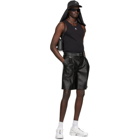 Marine Serre Black Ribbed Moon Tank Top