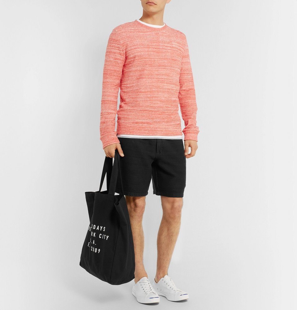 Folk - Textured-Cotton Drawstring Shorts - Men - Black