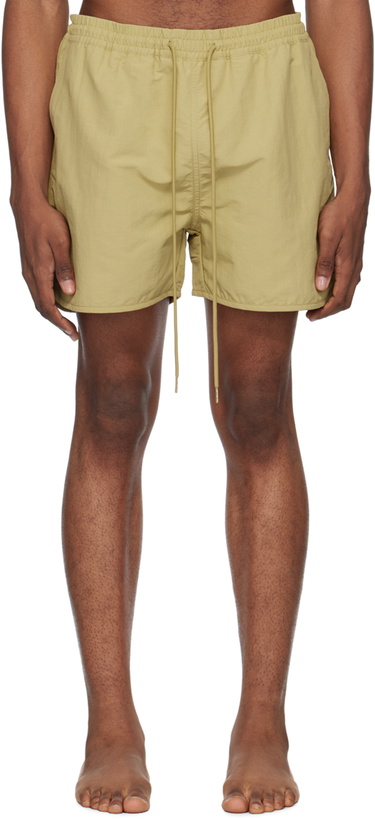 Photo: Carhartt Work In Progress Yellow Rune Swim Shorts