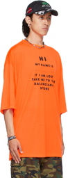 Balenciaga Orange 'Hi My Name Is' T-Shirt