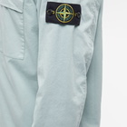 Stone Island Men's Supima Cotton Twill Stretch-TC Zip Shirt Jacket in Sky Blue