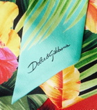 Dolce&Gabbana Floral silk twill scarf
