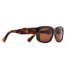 Balenciaga - Square-Frame Logo-Print Tortoiseshell Acetate Sunglasses - Brown