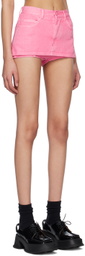 Pushbutton SSENSE Exclusive Pink Denim Skort