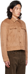 DRAE SSENSE Exclusive Brown Faux-Suede Jacket