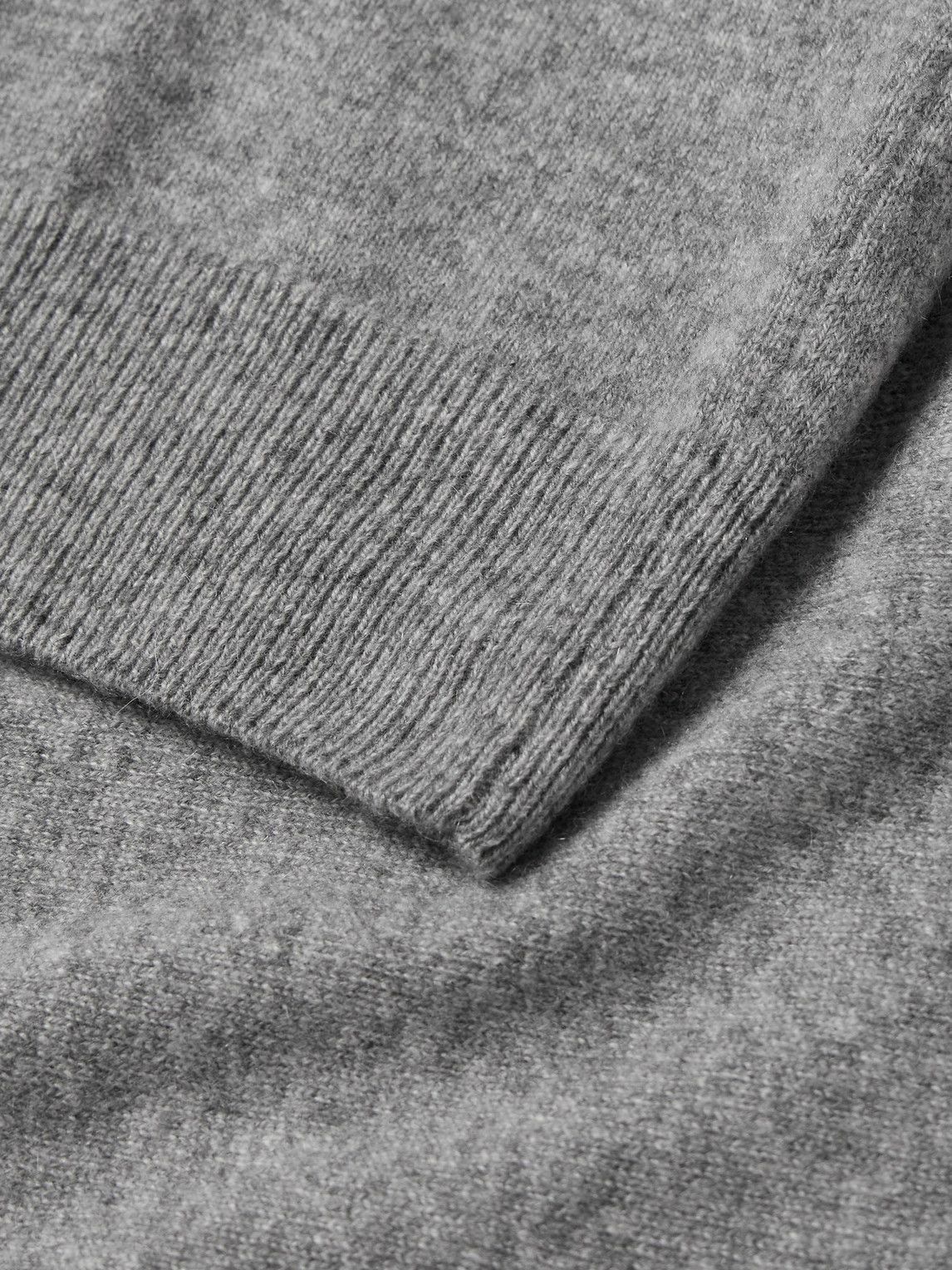 Sunspel - Cashmere Half-Zip Sweater - Gray