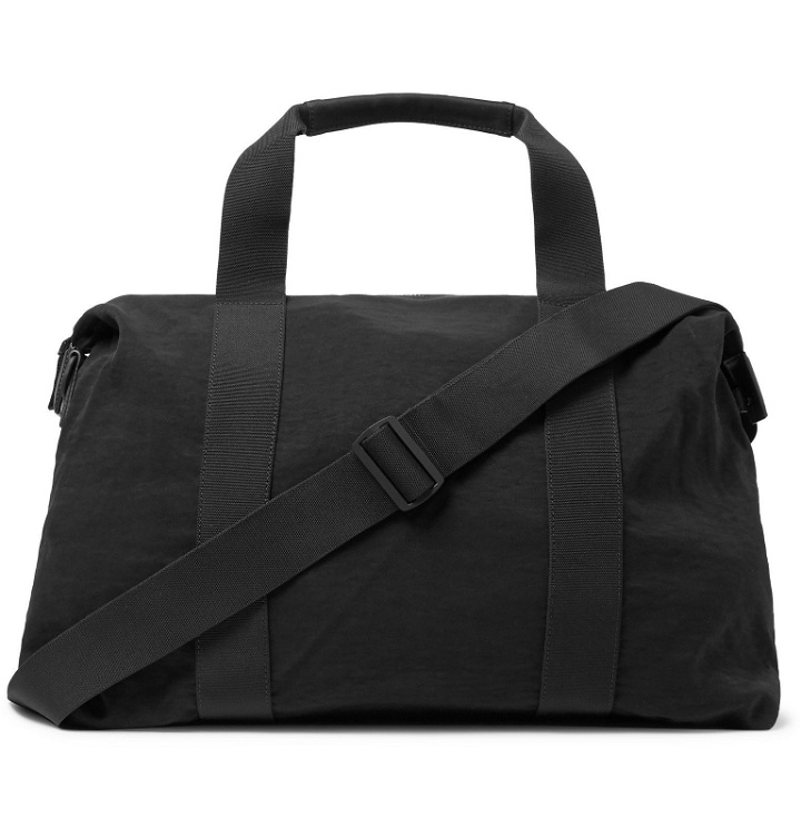 Photo: James Perse - Highland Leather-Trimmed Nylon Duffle Bag - Black