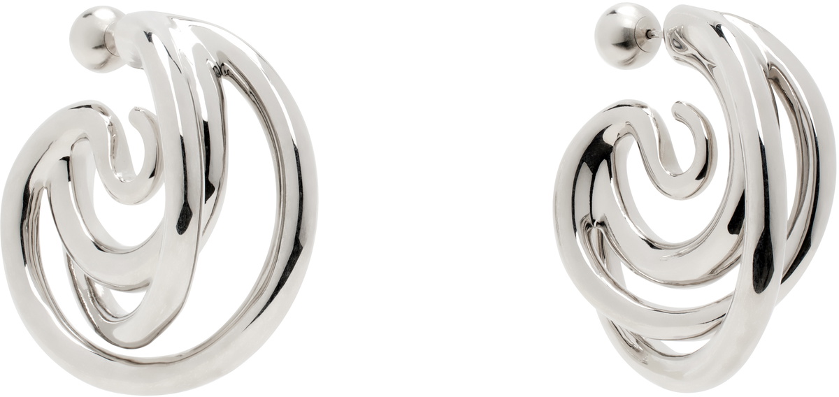 Panconesi Silver Triptych Medium Earrings